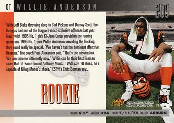 1996 Donruss #209 Willie Anderson Back