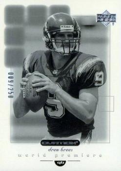 2001 Upper Deck Ovation - World Premiere Black and White #137 Drew Brees Front