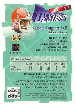 1996 Finest #245 Antonio Langham Back