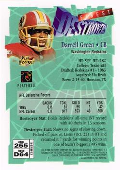 1996 Finest #255 Darrell Green Back