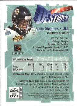 1996 Finest #294 Santo Stephens Back