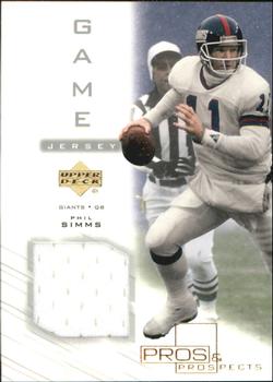 2001 Upper Deck Pros & Prospects - Game Jerseys #PS-J Phil Simms Front
