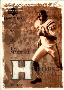 2001 Upper Deck Rookie F/X - Heroes of Football #HF-MA Jim Marshall Front