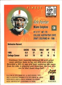 1996 Finest - Refractors #329 Kirk Pointer Back