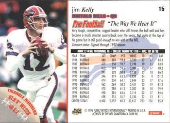 1996 Fleer #15 Jim Kelly Back