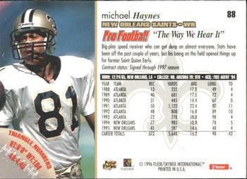 1996 Fleer #88 Michael Haynes Back