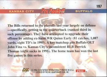 1996 Fleer #197 Kansas City - Buffalo Back