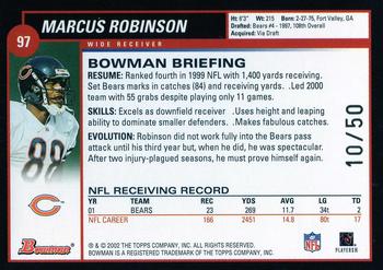 2002 Bowman - Gold #97 Marcus Robinson Back