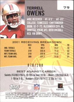 2002 Bowman's Best - Red #79 Terrell Owens Back