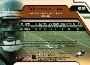 2002 Flair - Collection #23 Freddie Mitchell Back
