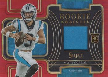 2022 Panini Select - Rookie Swatches Red Prizm #RSW-3 Matt Corral Front