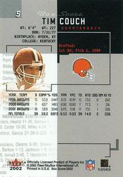 2002 Fleer Box Score - Classic Miniatures #5 Tim Couch Back