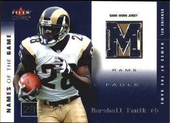 2002 Fleer Genuine - Names of the Game Jerseys #MF-NG Marshall Faulk Front