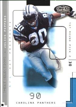 2002 Fleer Hot Prospects - Sweet Selections #2  SS Julius Peppers Front