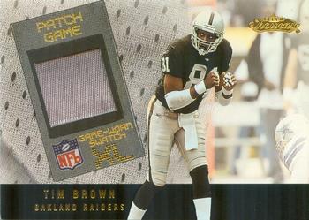 2002 Fleer Showcase - Football's Best Patch Game Gold #NNO Tim Brown Front