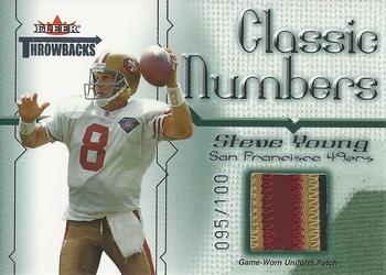 2002 Fleer Throwbacks - Classic Numbers #NNO Steve Young Front