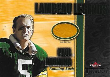 2002 Fleer Throwbacks - Lambeau Legends #NNO Paul Hornung Front