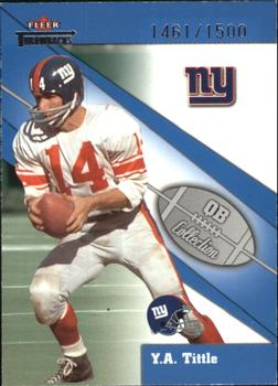 2002 Fleer Throwbacks - QB Collection #15 QB Y.A. Tittle Front