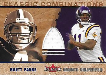 2002 Fleer - Classic Combinations Memorabilia #NNO Brett Favre  / Daunte Culpepper Front