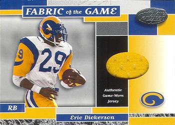 2002 Leaf Certified - Fabric of the Game Team Logos #FG 11 Eric Dickerson Front
