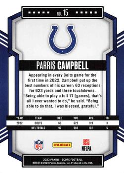 2023 Score #15 Parris Campbell Back
