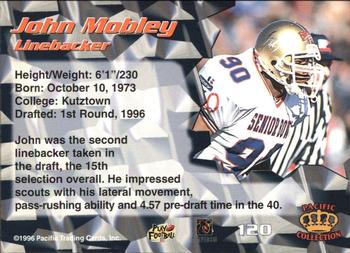 1996 Pacific #120 John Mobley Back