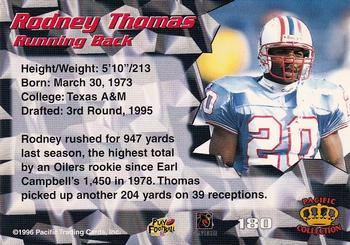 1996 Pacific #180 Rodney Thomas Back