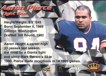 1996 Pacific #291 Aaron Pierce Back