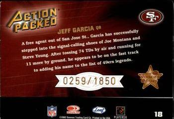 2002 Leaf Rookies & Stars - Action Packed Bronze #18 Jeff Garcia Back