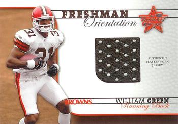 2002 Leaf Rookies & Stars - Freshman Orientation Jerseys #FO-32 William Green Front