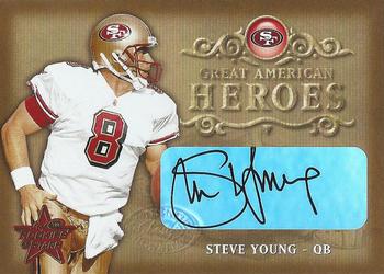 2002 Leaf Rookies & Stars - Great American Heroes Autographs #GAH-1 Steve Young Front