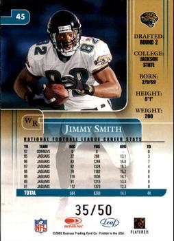 2002 Leaf Rookies & Stars - Longevity #45 Jimmy Smith Back