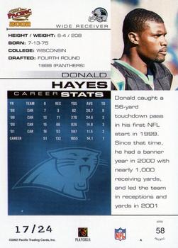 2002 Pacific - Extreme LTD #58 Donald Hayes Back