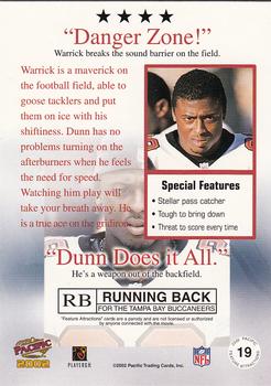 2002 Pacific - Feature Attractions #19 Warrick Dunn Back