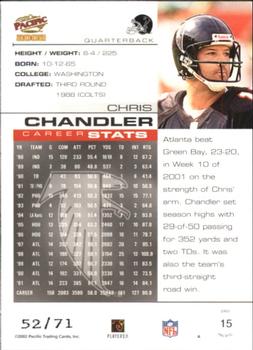 2002 Pacific - LTD #15 Chris Chandler Back