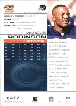 2002 Pacific - LTD #80 Marcus Robinson Back