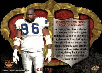 1996 Pacific Crown Royale #CR-133 Cortez Kennedy Back