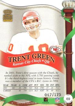 2002 Pacific Crown Royale - Blue #69 Trent Green Back