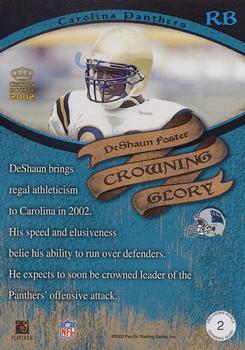 2002 Pacific Crown Royale - Crowning Glory #2 DeShaun Foster Back