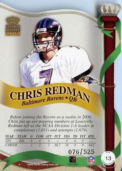 2002 Pacific Crown Royale - Red #13 Chris Redman Back