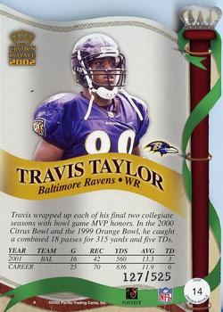 2002 Pacific Crown Royale - Red #14 Travis Taylor Back