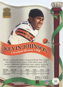 2002 Pacific Crown Royale - Red #35 Kevin Johnson Back
