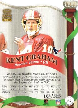 2002 Pacific Crown Royale - Red #57 Kent Graham Back