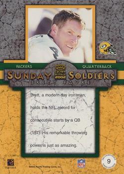 2002 Pacific Crown Royale - Sunday Soldiers #9 Brett Favre Back