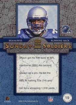 2002 Pacific Crown Royale - Sunday Soldiers #19 Shaun Alexander Back