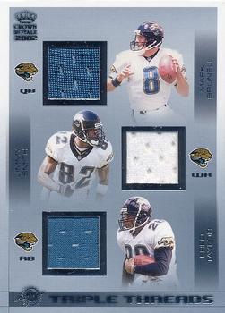 2002 Pacific Crown Royale - Triple Threads Jerseys #11 Mark Brunell / Jimmy Smith / Fred Taylor Front