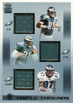 2002 Pacific Crown Royale - Triple Threads Jerseys #15 Chad Lewis / Cecil Martin / Todd Pinkston Front