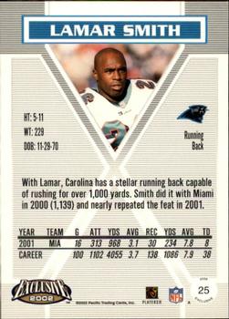 2002 Pacific Exclusive - Gold #25 Lamar Smith Back