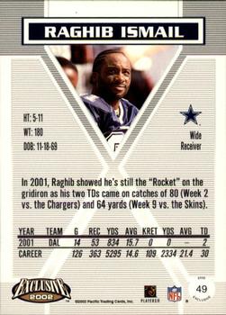2002 Pacific Exclusive - Gold #49 Raghib Ismail Back