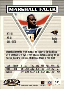 2002 Pacific Exclusive - Gold #141 Marshall Faulk Back